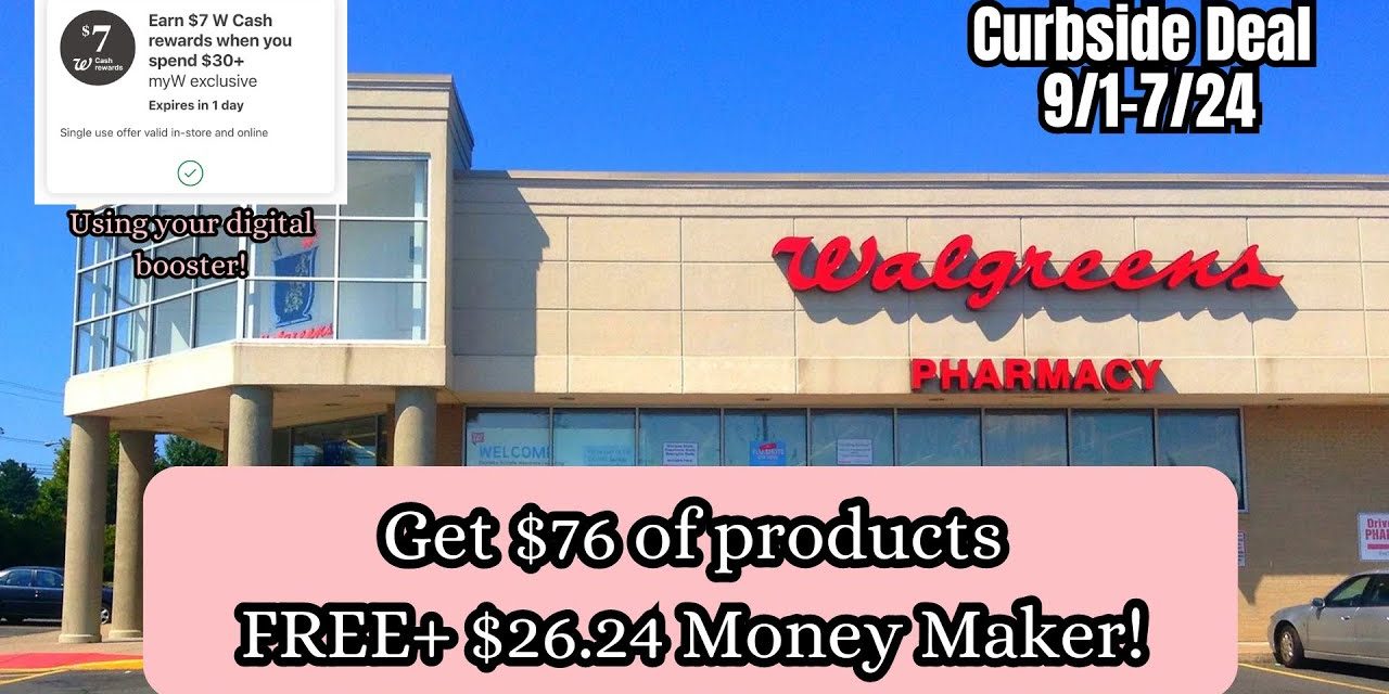 Walgreens Online Deal! Huge $26 MONEY MAKER Curbside Deal 9/1-7/24